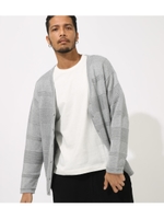 GARTER PATTERN CARDIGAN/T.GRY