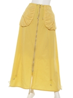 GATHER STRING SKIRT/YELLOW
