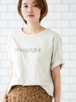 MAGNIFIQUEプリントTシャツ/サンドベージュ