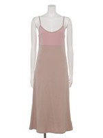 Mバイカラーキャミワンピース/ピンク