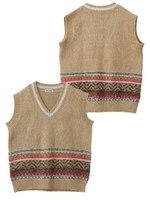 NORDIC KNIT VEST/ベージュ