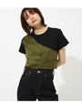 ONE SHOULDER BUSTIER TOPS/KHA