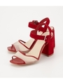 OPEN TOE MESH SANDAL/RED