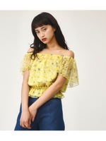 PASSIONATE BLOSSOM LACE TOPS/YEL