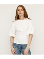 PUFF S／L BACK TIE TOPS/WHT