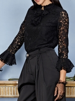 Queen Bee Lace Blouse/BLACK