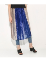 SHEER PLEATS LONGSK/BLU