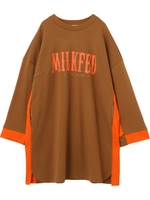 SIDE COLOR LOGO DRESS/ベージュ