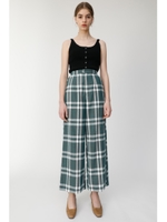 SLUB CHECK パンツ/柄GRN5