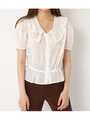 SOFT LACE TOPS/O/WHT1