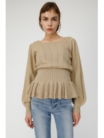 SQUARE NECK PEPLUM ニット/IVOY3