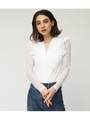 STRIPE FLOWER LACE BL/WHT