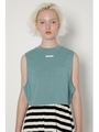 SW LAYERED CROP N／S トップス/L/GRN1