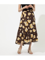 TACK&GATHER FLOWER SKIRT/柄BRN5