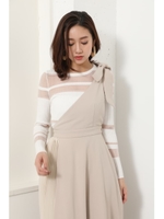 Transparent Border TOP/柄WHT5