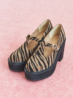 Tストラップシューズ/アニマル