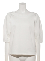 VOLUME SLEEVE PULLOVER/WHITE