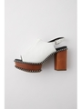 WOODEN SOLE SABOT/WHT