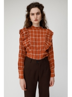 WRINKLE RUFFLE ブラウス/BRN