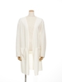 [BED&BREAKFAST]Balancircular Air Melton ロングカーディガン/OFF WHITE