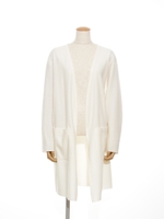 [BED&BREAKFAST]Balancircular Air Melton ロングカーディガン/OFF WHITE