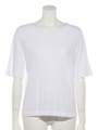 [BED&BREAKFAST]Technorama Cotton Linen Crew neck T/WHITE