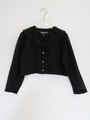 chiffon short blouse/black