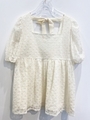 heart lace blouse/offwhite