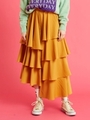 tiered skirt/YELLOW