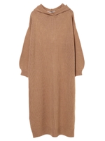 ・RAY CASSIN ニットフードワンピース/ベージュ