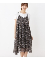 【2点セット】キャミワンピース＋Tシャツ/ブラック(719)