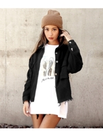 【ANAP】 カットオフショート丈ジャケット/ブラック(027)