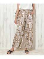 【CHILLE】 ペイズリー柄ゆるパンツ/ベージュ(005)