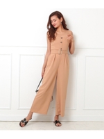 【CHILLE】ベルト付キャミソールオールインワン/ベージュ(005)