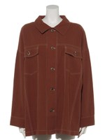 【Ca】ステッチデザインブルゾン/BRN