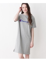 【Champion】ロゴＴシャツワンピース/グレー(012)