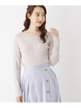 【GISELe4月号掲載】【洗える】抗菌防臭ランダムリブ裾ラウンドニット/ライトベージュ(051)