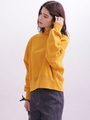 【MIHO NOJIRI × nano・universe】Champion/別注11.5ozリバースウィーブショートトップス/マスタード