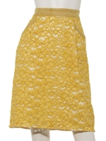 【MISCHMASCH】 レースタイトスカート/Mustard
