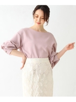 【NAGOYA店・WEB限定】【洗える・42(LL)WEB限定サイズ】タックスリーブプルオーバー/ピンク(070)
