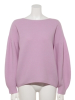 【NOLLEY’S　sophi】CHEES袖タックプルオーバーニット/ベビーピンク