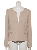 【Rewde】【セットアップ対応】ノーカラージャケット（0R16-01044）/ベージュ