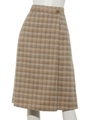 【Rewde】チェックタイトスカート（9R10-10126）/ベージュ