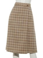 【Rewde】チェックタイトスカート（9R10-10126）/ベージュ