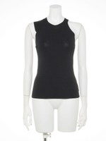 【WEB限定】アシメアメスリニットプルオーバー/ブラック