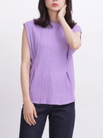 【WEB限定】ランダムテレコウエストタックトップス/パープル