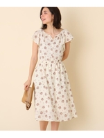 【WEB限定サイズ(S・LL)あり/洗える】ブーケシアーチェックワンピース/ホワイト(102)