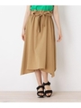 【WEB限定サイズあり】エステルスラブヘムスカート/ベージュ(052)