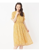 【WEB限定サイズあり】シャ−リングワンピース/マスタード(133)