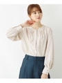 【andGIRL4月号掲載】【洗える・42(LL)WEB限定サイズ】バンドカラータックブラウス/ホワイト(102)